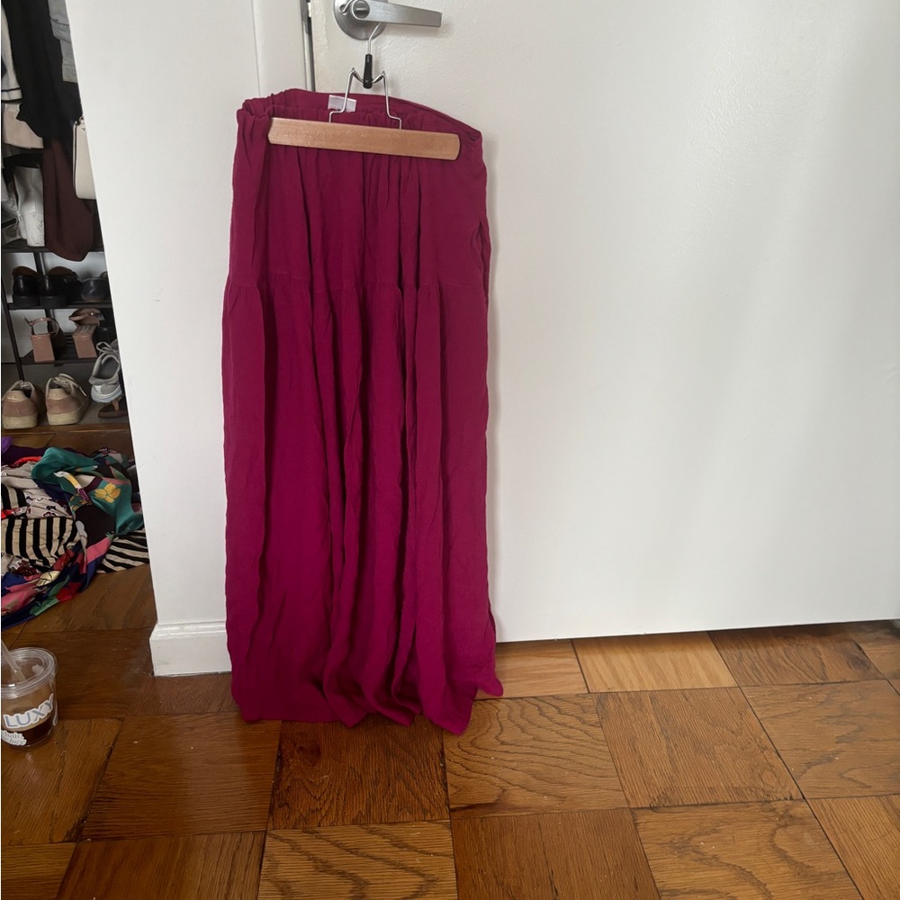 NWOT maroon maxi skirt